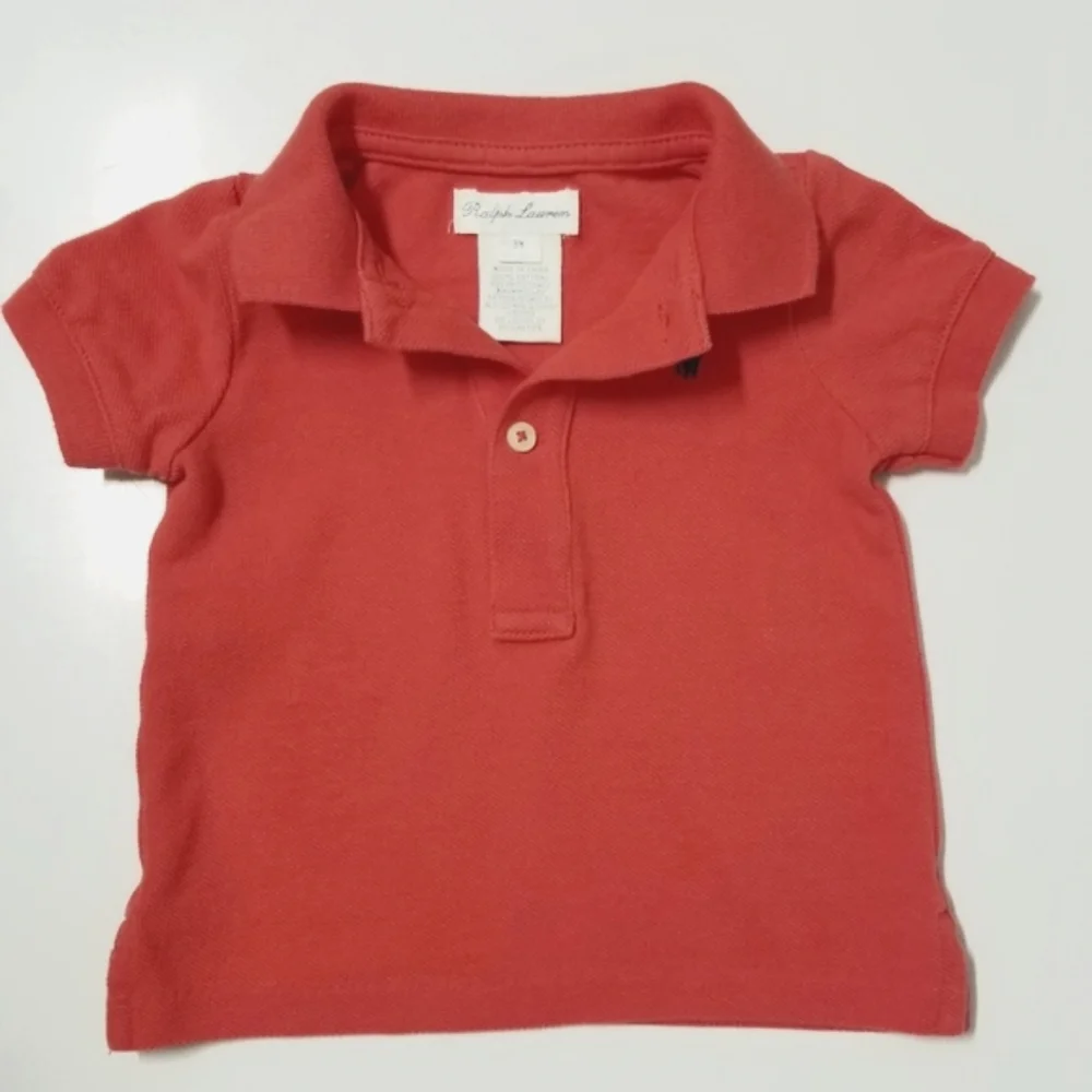 Ralph Lauren Cotton Pique Polo Amalfi Red Sz 3mo Infant